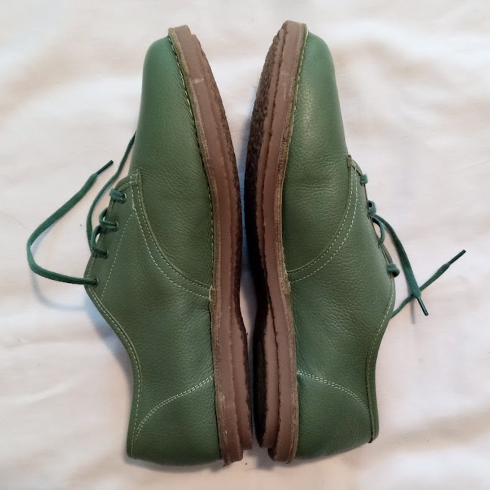 Green Unworn Gudrun Sjödén Leather Shoes Size 41 or Size 9 to 10 Wide - Picture 3 of 14